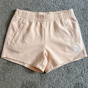 Reebok Women's Light Cream/Peach Athletic Shorts